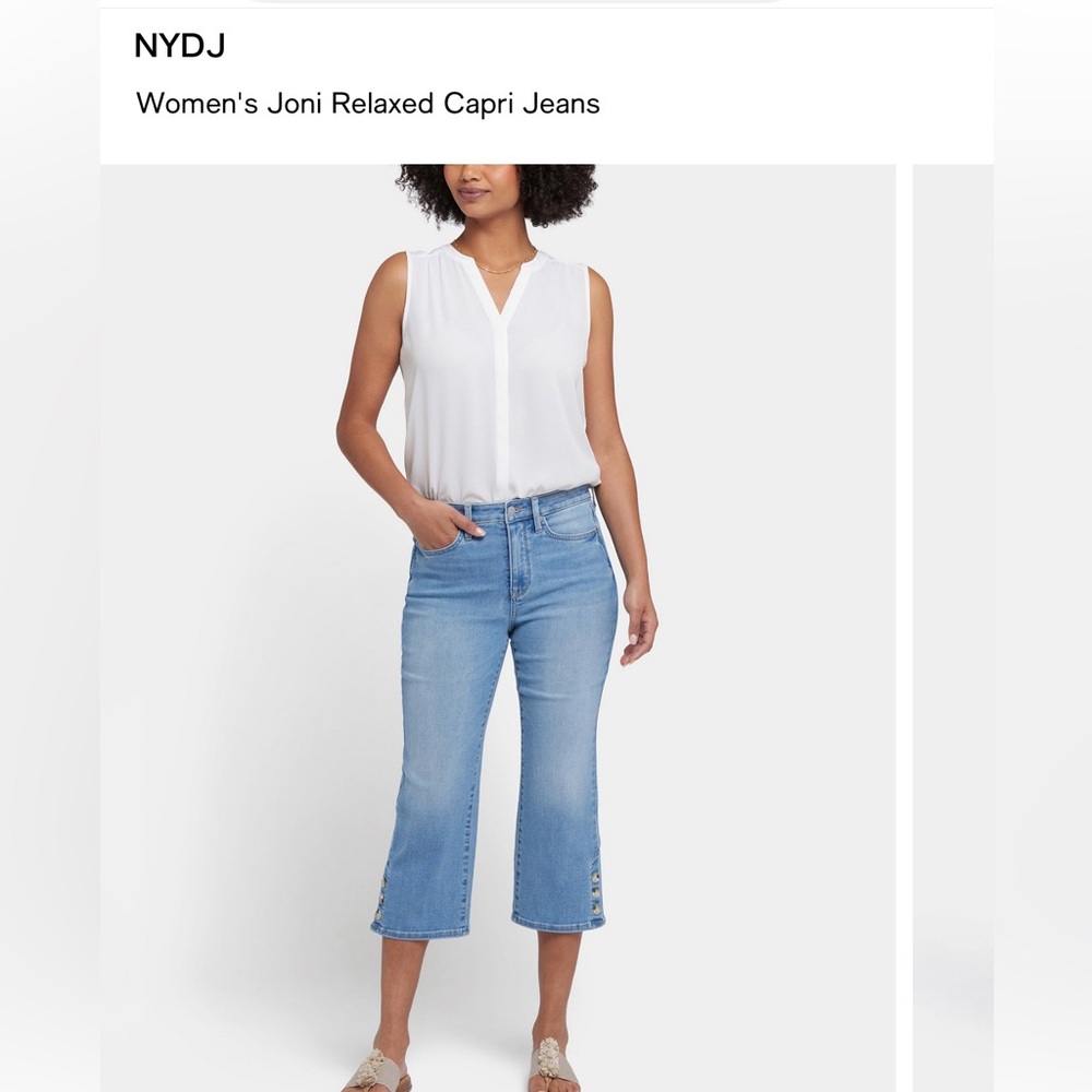 NYDJ Women's Joni Light Blue Capri Jeans